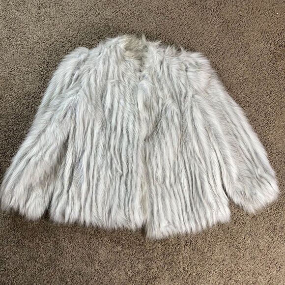 Vintage Casper Faux Fur Cape Jacket Medium - Picture 1 of 6